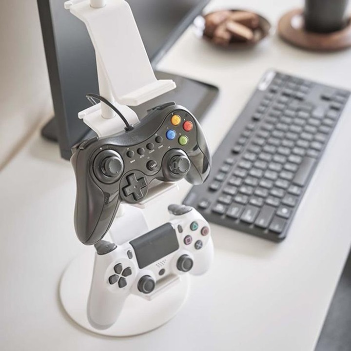 Gamepad Storage Rack Desktop Headphone Storage Rack, Color: 3 Floors White