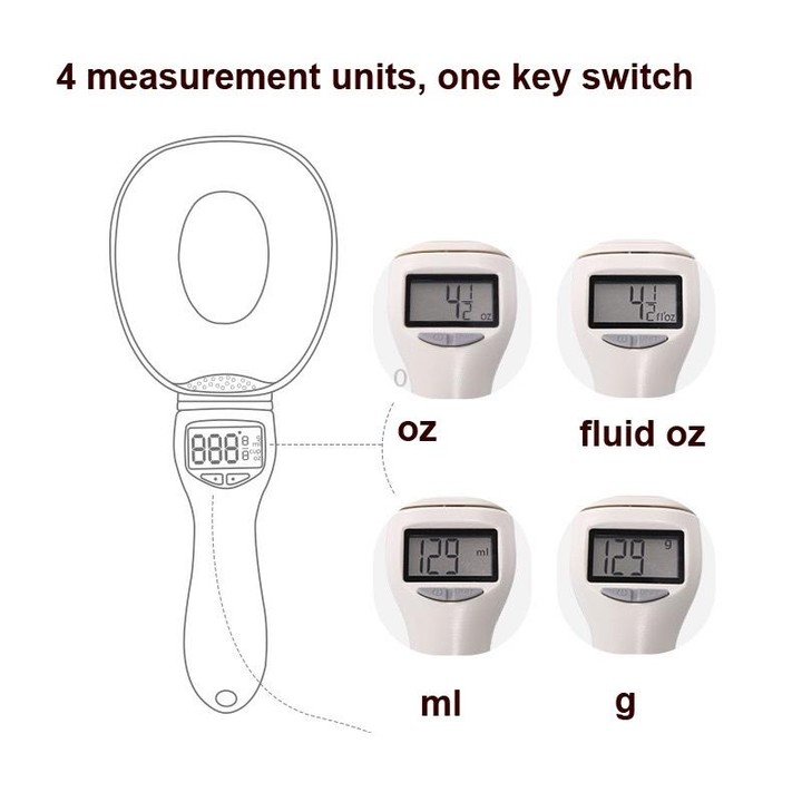 800g/1g Large Spoon Scale Electronic Weighing Spoon Scale Baking Kitchen Weighing Spoon