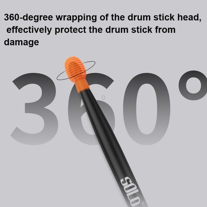 4 PCS / Set Drum Sticks Silicone Head Drum Cover Practice Drums Mute Protective Case(Gray)