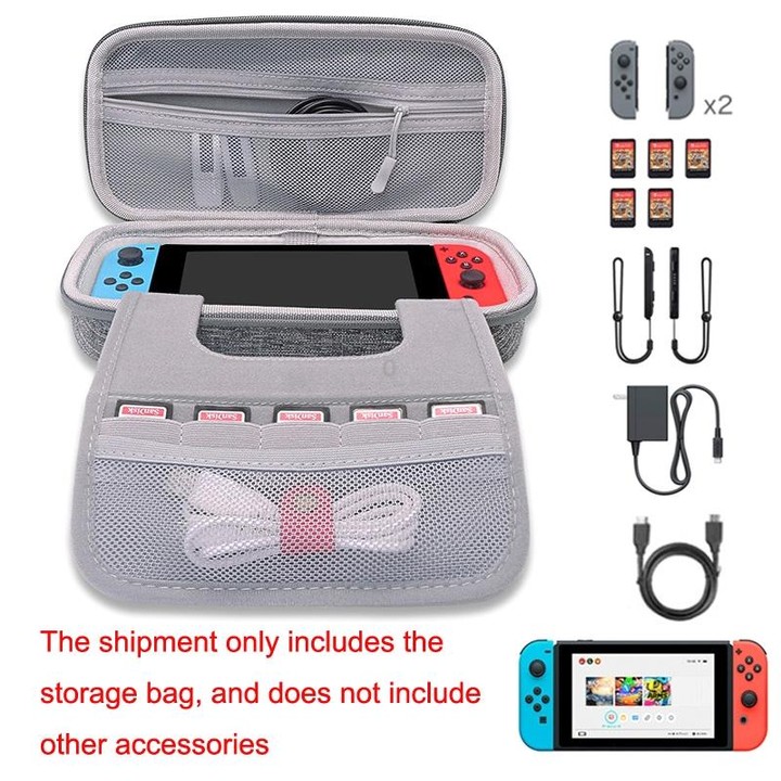 CHKJOK Game Console Bracket Function EVA Protective Sleeve For Switch Oled(Gray)