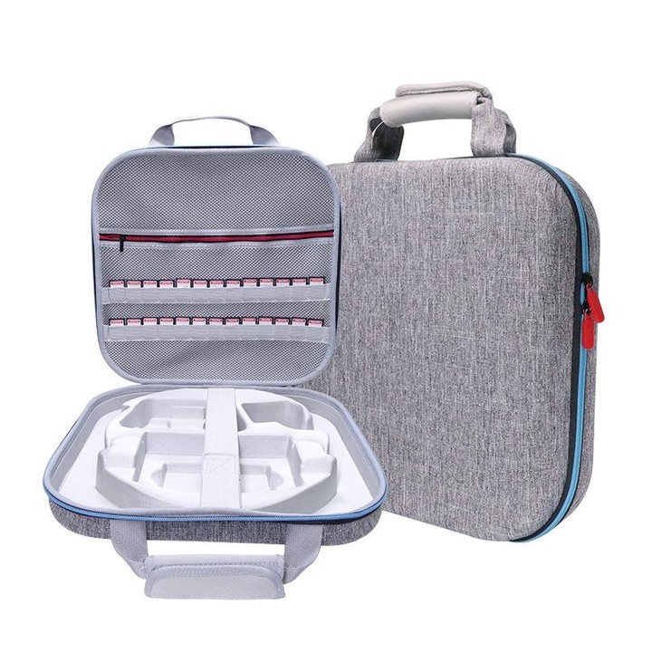GH1865 EVA Hard Shell Fitness Ring Game Console Storage Bag For Nintendo Switch(Gray)