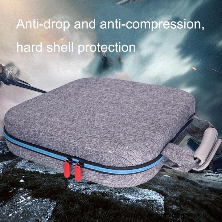 GH1865 EVA Hard Shell Fitness Ring Game Console Storage Bag For Nintendo Switch(Gray)