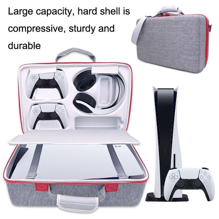 GH1881 Portable Game Console Storage Bag For PS5(Gray)