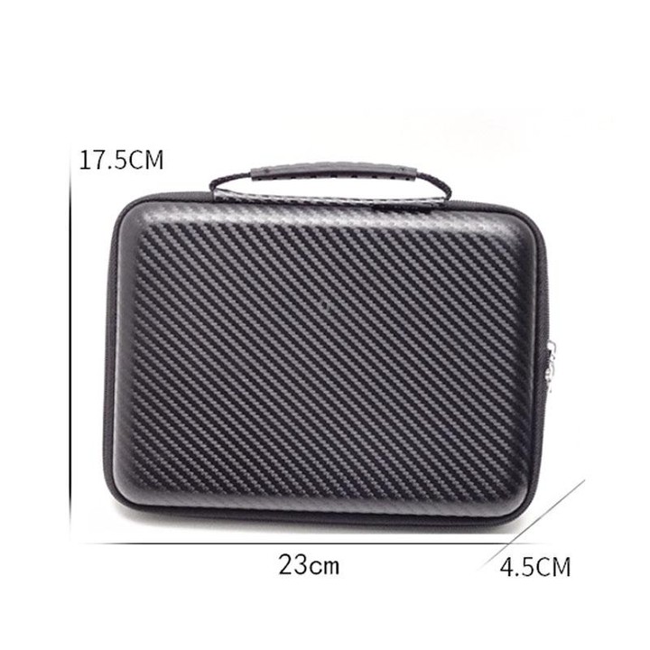 GH1319 EVA Large Capacity Electronic Digital Accessories Storage Bag(Carbon Fiber Black)