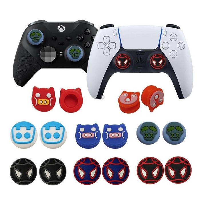 2 Sets ToyiLuya Rocker Protection Cap Left and Right Handle Silicone Caps for PS4/PS5(Set 6)