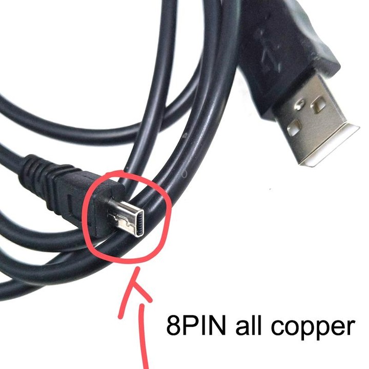 20 PCS 8Pin SLR Camera Cable USB Data Cable For Nikon UC-E6, Length: 1m With Magnetic Ring