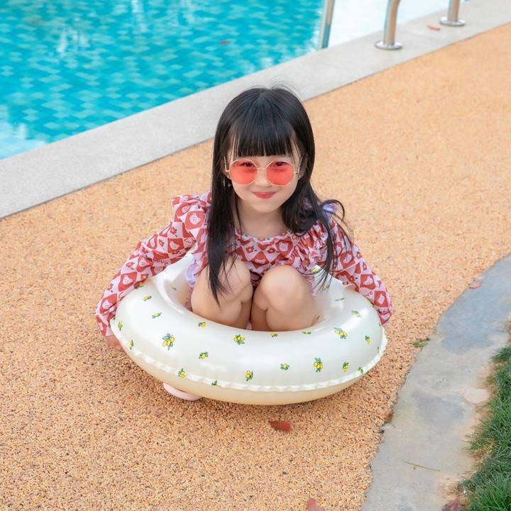 Thickened Children Swimming Ring Inflatable Underarm Ring 75cm(Olive)
