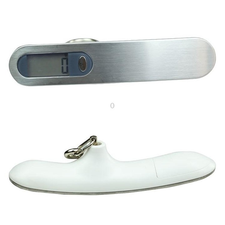 Stainless Steel Handheld Electronic Luggage Scale Portable Express Scale(White)