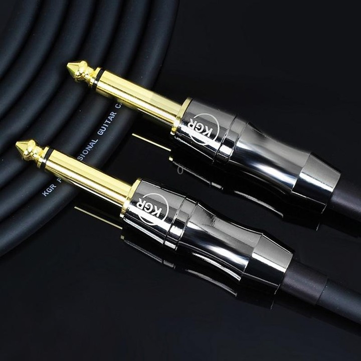KGR Guitar Cable Keyboard Drum Audio Cable, Specification: 1m(Double Elbow Jack)