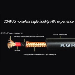 KGR Guitar Cable Keyboard Drum Audio Cable, Specification: 1m(Double Elbow Jack)