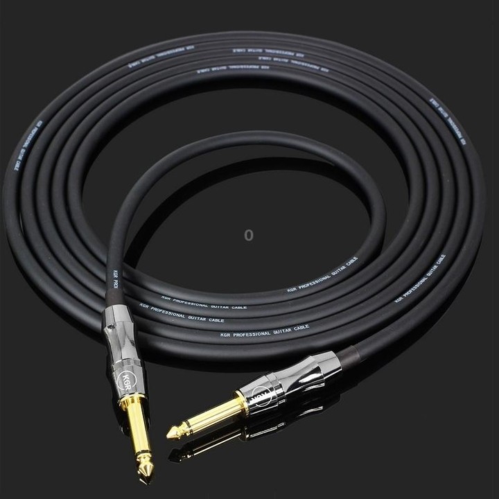 KGR Guitar Cable Keyboard Drum Audio Cable, Specification: 1m(Double Straight Jack)
