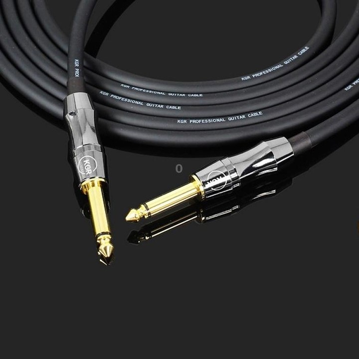 KGR Guitar Cable Keyboard Drum Audio Cable, Specification: 1m(Double Straight Jack)