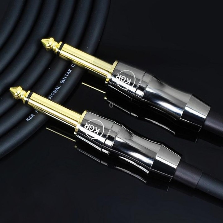 KGR Guitar Cable Keyboard Drum Audio Cable, Specification: 1m(Double Straight Jack)