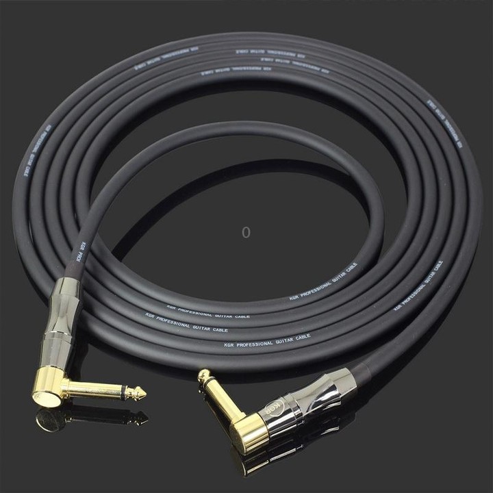 KGR Guitar Cable Keyboard Drum Audio Cable, Specification: 10m(Double Elbow Jack)