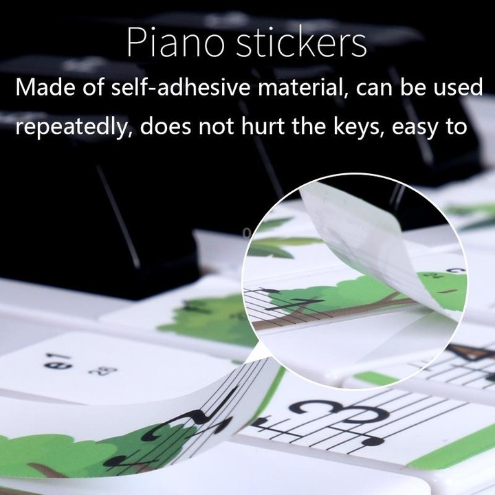 M52 88/76/61/54/49 Keys Piano Keyboard Stickers(Tree)