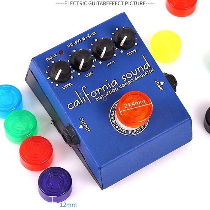 10 PCS JT1808 Electric Guitar Tuner Pedal Cap(Yellow)