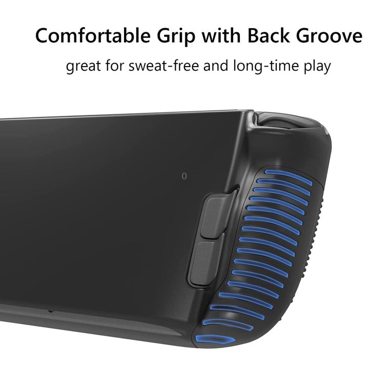 PGTECH Game Console Silicone Case With Anti-Slip Particles for Steam Deck(Black)