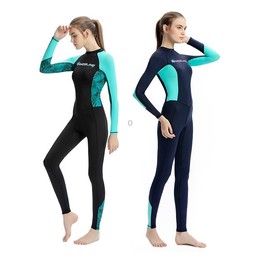 FINDSLINE Lycra Diving Cloth Female Thin Quick-Dry Waterproof Sunblock Wetsuit, Size: XS(Navy)