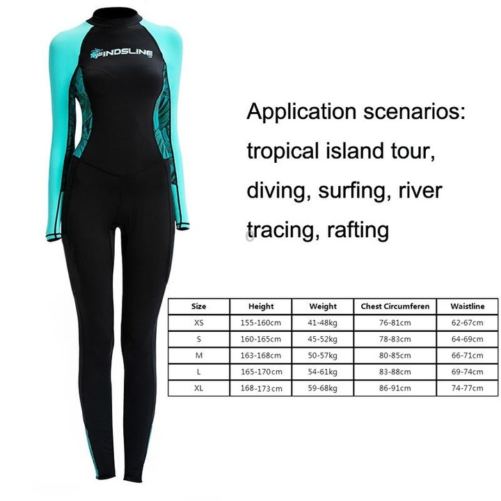 FINDSLINE Lycra Diving Cloth Female Thin Quick-Dry Waterproof Sunblock Wetsuit, Size: XS(Navy)