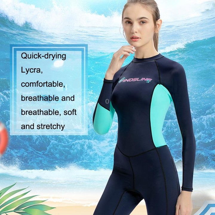 FINDSLINE Lycra Diving Cloth Female Thin Quick-Dry Waterproof Sunblock Wetsuit, Size: M(Black)