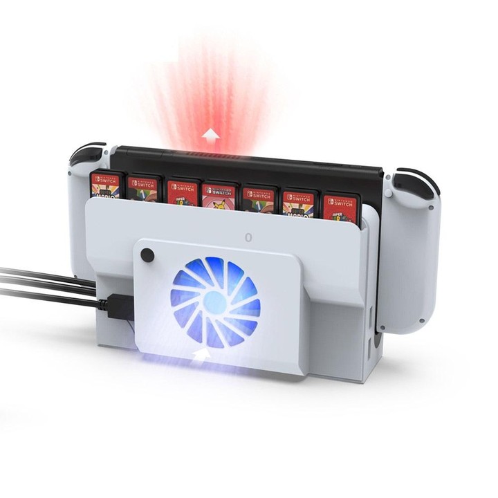 DOBE Console Base Cooling Fan With Storage Card Slot for Switch OLED