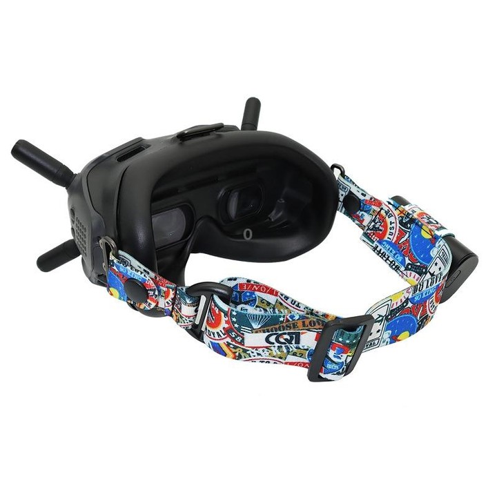 Flight Video Glasses Graffiti Color Headband Fixed Strap For DJI FPV Goggles V2 Strap + Power Line