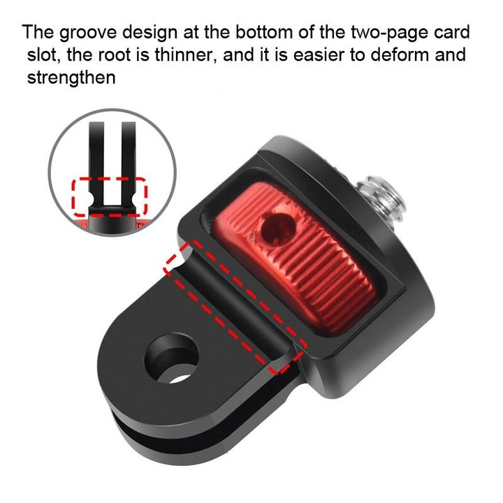 1/4 Inch Screw Converter Tripod Adapter for Sport Camera(Black Titanium)