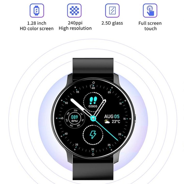 ZL02 Heart Rate Monitoring Pedometer Smart Watch(Black)