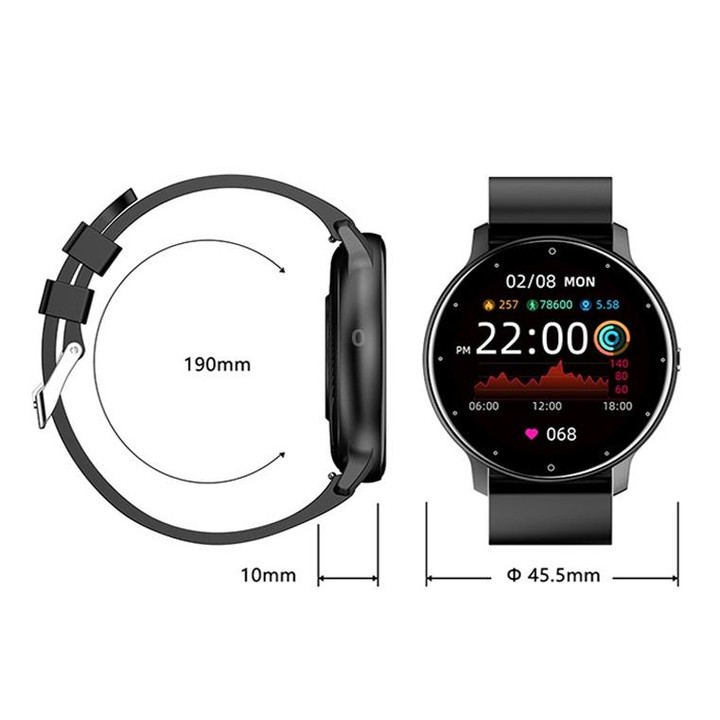 ZL02 Heart Rate Monitoring Pedometer Smart Watch(Yellow)