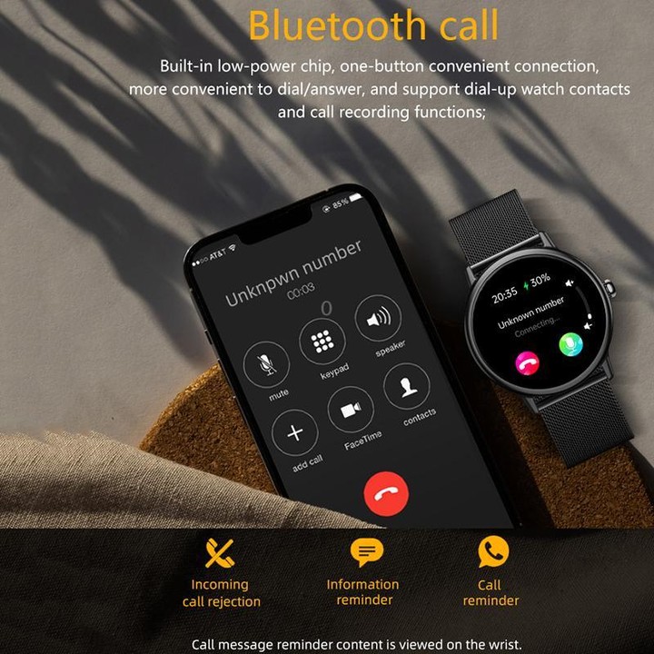 LOANIY Y86 1.43 Inch Heart Rate Monitoring Smart Bluetooth Watch, Color: Black Steel