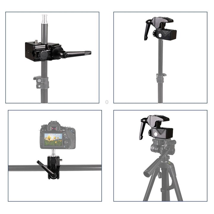 CL-22 Multi-function SLR Camera Fixed Clip Gimbal Vigorously Clip Photography Pliers(Black)
