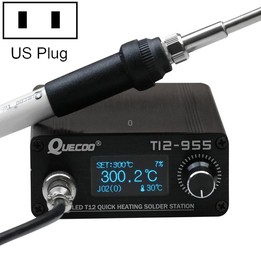 QUECOO 1.3-inch Screen Constant Temperature Soldering Iron, Set: US Plug (955+907)