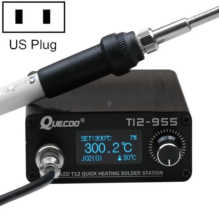 QUECOO 1.3-inch Screen Constant Temperature Soldering Iron, Set: US Plug (955+P9)