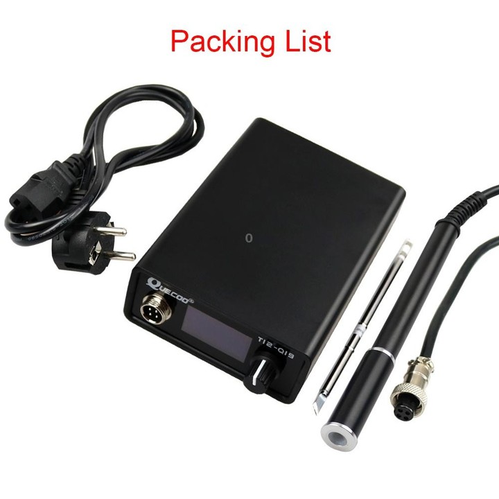 QUECOO 1.3 Inch Display Soldering Station with Handle, Set: EU Plug (Q19+P9)