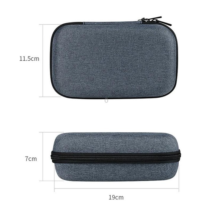 YK02SJ Headphone Hard Disk Shockproof Storage Box(Mysterious Black)