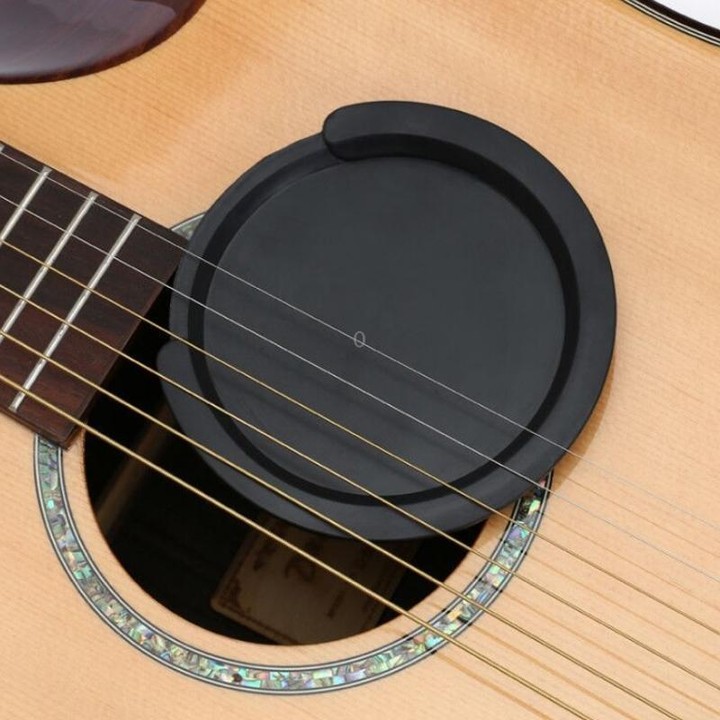 Silicone Folk Acoustic Guitar Sound Hole Cover Guitar Anti-whistle Mute(For 41/42 inches)
