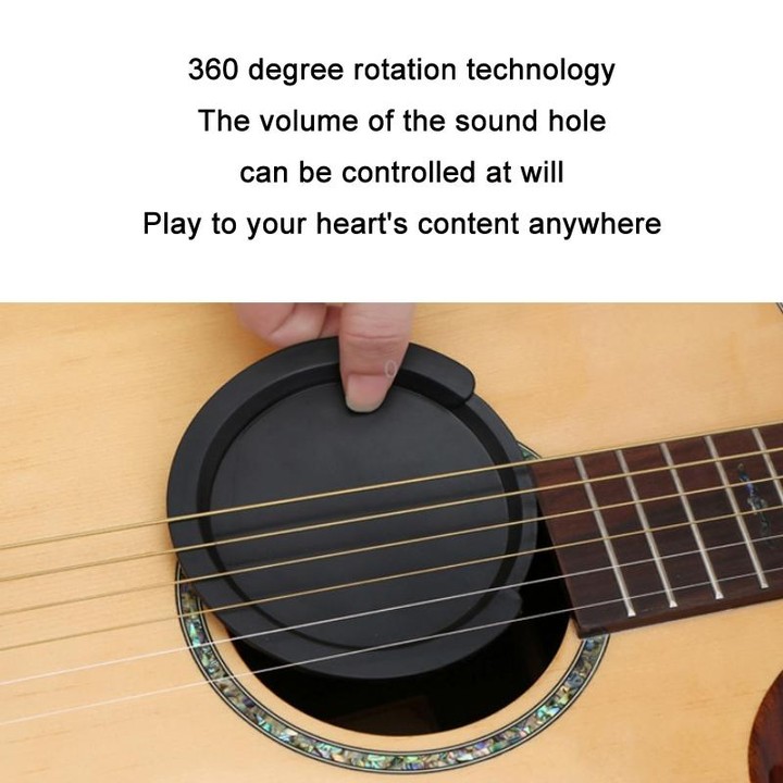Silicone Folk Acoustic Guitar Sound Hole Cover Guitar Anti-whistle Mute(For 41/42 inches)