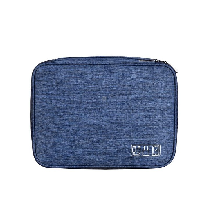 RH916 3 Layers Digital Collection Package Multi-Functional Data Cable Storage Package(Navy)