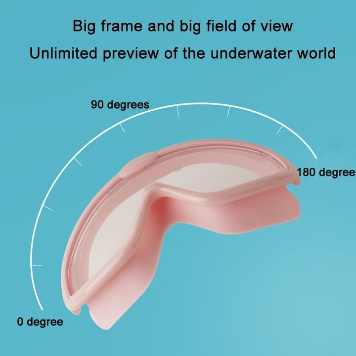 Children Anti-fog Large Frame Swimming Goggles With Conjoined Earplugs(Yellow)