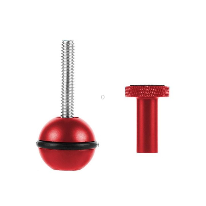 Ball Head Adapter Adjustable Screw Fixed Mount Camera Underwater Diving Photography Lights Bracket(1/4 Inch Red)
