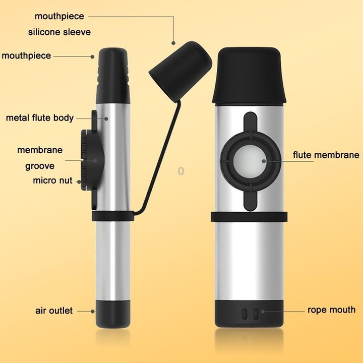 Metal Professional Playing Tunable Tone Kazoo( Gold)