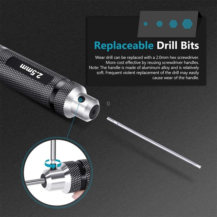 BRDRC 4 In 1 Drone Repair And Disassembly Tool Inner Hexagonal T6/T9 Screwdriver(Black)