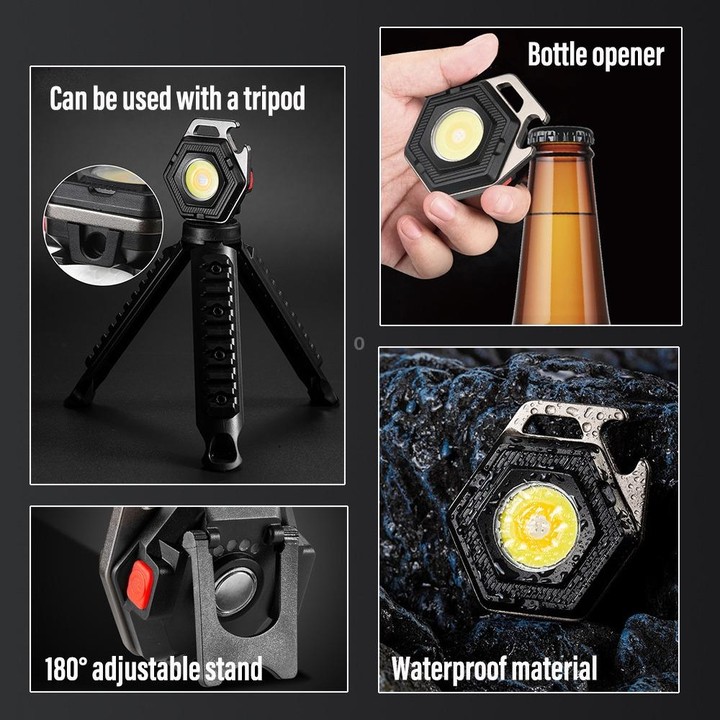 E-SMARTER W5131 Mini Keychain Strong Light Portable Flashlight, Specification: Tarnish