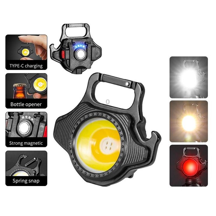 E-SMARTER W5133 Mini Keychain Strong Light Portable Flashlight, Specification: Black