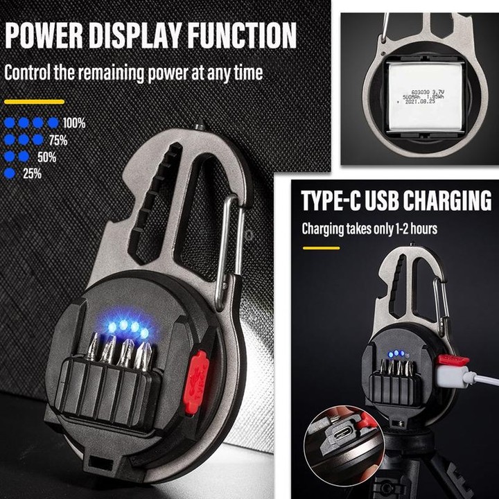 E-SMARTER W5137 Mini Wrench Glare Portable Flashlight, Specification: Tarnish+Screws+Tripod