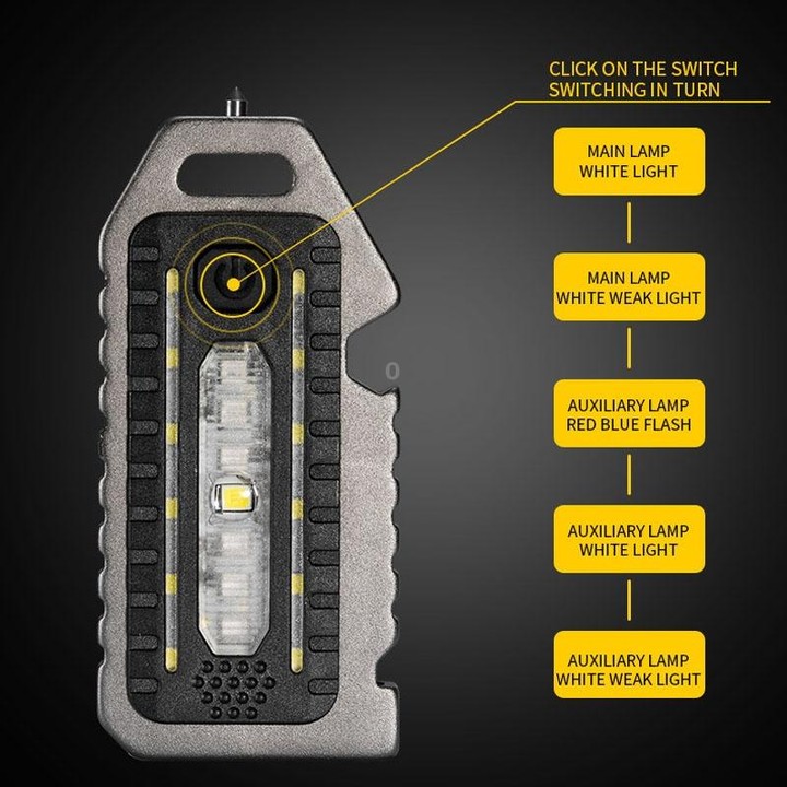 E-SMARTER W5135 Mini Keychain Strong Light Portable Flashlight(Black)