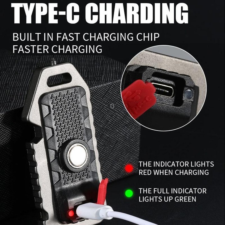 E-SMARTER W5135 Mini Keychain Strong Light Portable Flashlight(Black)