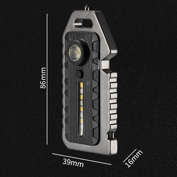 E-SMARTER W5136 Mini Keychain Strong Light Portable Flashlight(Black)