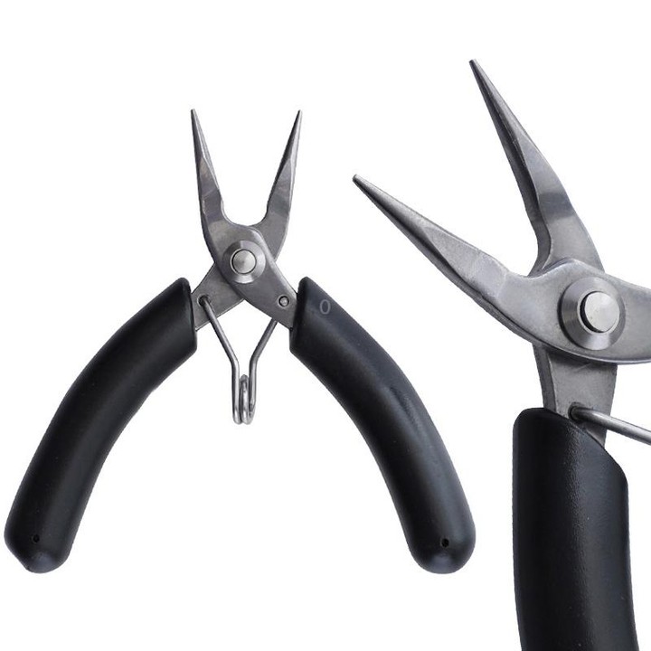 4 Inch Stainless Steel Palm Mini Electronic Pliers(Needle Nose Round Pliers)