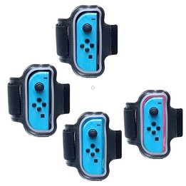 2PCS JYS JYS-NS242 For Nintendo Switch Joy-con Small Handlebar Leg Sports Straps(Black)